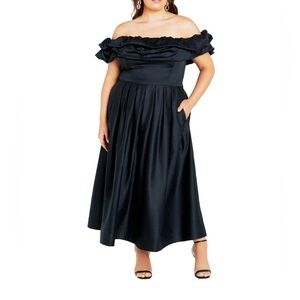 City Chic - Mayah Dress - Black